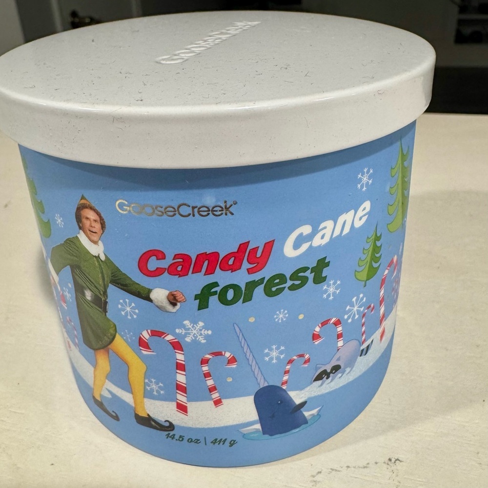 Goose Creek Elf Candy Cane Forest Candle NWT